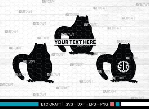 Chipmunk Monogram, Chipmunk Silhouette, Chipmunk SVG, Squirrel Svg, Squirrel Animal Svg, Spine Svg, SB00240 SVG ETC Craft 