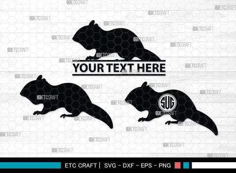 Chipmunk Monogram, Chipmunk Silhouette, Chipmunk SVG, Squirrel Svg, Squirrel Animal Svg, Spine Svg, SB00240 SVG ETC Craft 