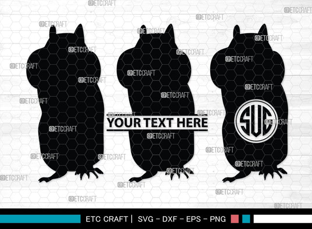 Chipmunk Monogram, Chipmunk Silhouette, Chipmunk SVG, Squirrel Svg, Squirrel Animal Svg, Spine Svg, SB00240 SVG ETC Craft 