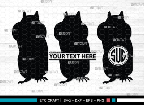 Chipmunk Monogram, Chipmunk Silhouette, Chipmunk SVG, Squirrel Svg, Squirrel Animal Svg, Spine Svg, SB00240 SVG ETC Craft 