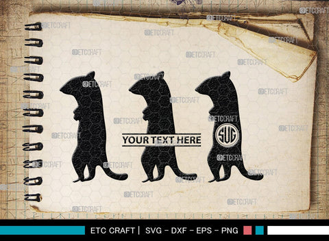 Chipmunk Monogram, Chipmunk Silhouette, Chipmunk SVG, Squirrel Svg, Squirrel Animal Svg, Spine Svg, SB00240 SVG ETC Craft 