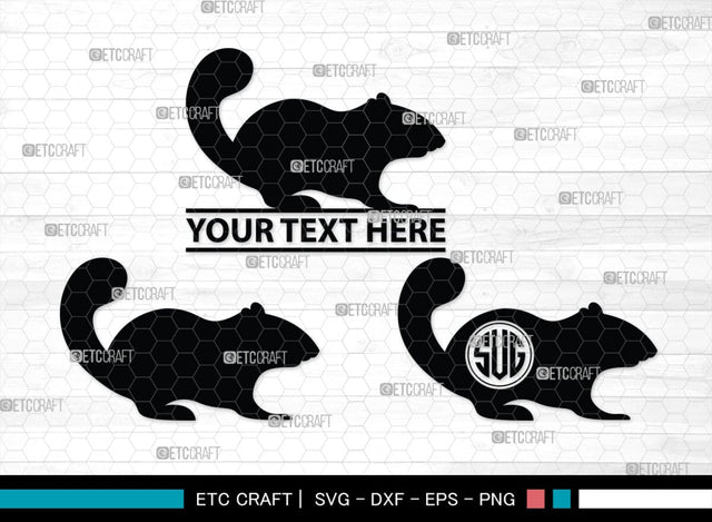 Chipmunk Monogram, Chipmunk Silhouette, Chipmunk SVG, Squirrel Svg, Squirrel Animal Svg, Spine Svg, SB00240 SVG ETC Craft 