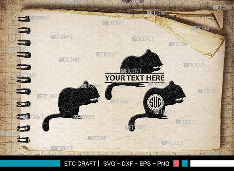 Chipmunk Monogram, Chipmunk Silhouette, Chipmunk SVG, Squirrel Svg, Squirrel Animal Svg, Spine Svg, SB00240 SVG ETC Craft 