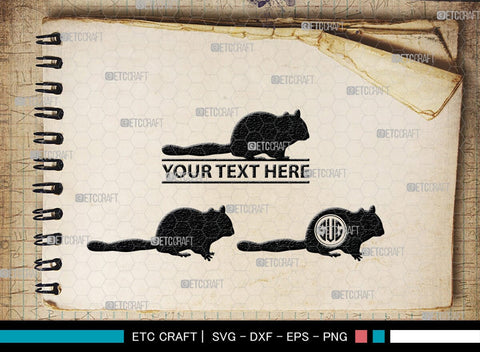 Chipmunk Monogram, Chipmunk Silhouette, Chipmunk SVG, Squirrel Svg, Squirrel Animal Svg, Spine Svg, SB00240 SVG ETC Craft 