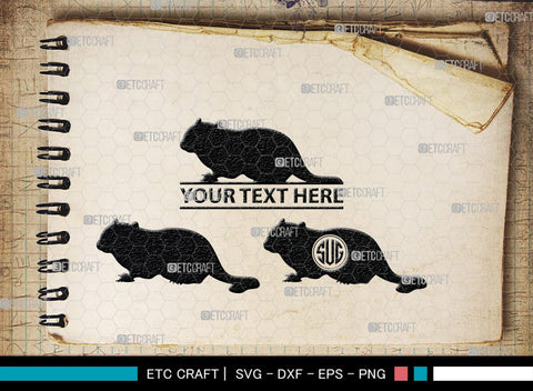 Chipmunk Monogram, Chipmunk Silhouette, Chipmunk SVG, Squirrel Svg, Squirrel Animal Svg, Spine Svg, SB00240 SVG ETC Craft 