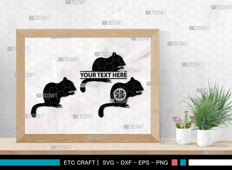 Chipmunk Monogram, Chipmunk Silhouette, Chipmunk SVG, Squirrel Svg, Squirrel Animal Svg, Spine Svg, SB00240 SVG ETC Craft 