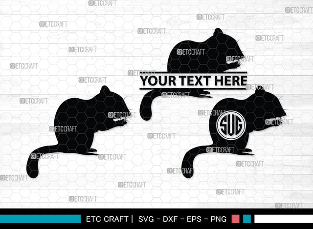 Chipmunk Monogram, Chipmunk Silhouette, Chipmunk SVG, Squirrel Svg, Squirrel Animal Svg, Spine Svg, SB00240 SVG ETC Craft 
