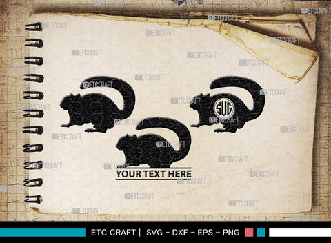 Chipmunk Monogram, Chipmunk Silhouette, Chipmunk SVG, Squirrel Svg, Squirrel Animal Svg, Spine Svg, SB00240 SVG ETC Craft 