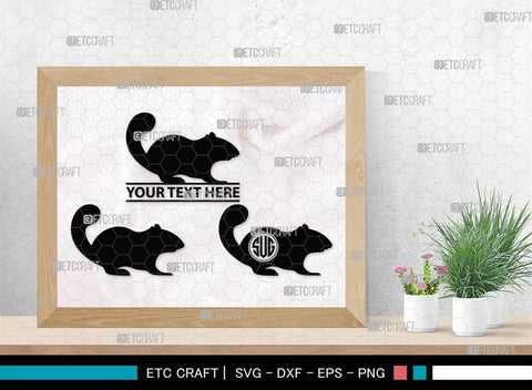 Chipmunk Monogram, Chipmunk Silhouette, Chipmunk SVG, Squirrel Svg, Squirrel Animal Svg, Spine Svg, SB00240 SVG ETC Craft 