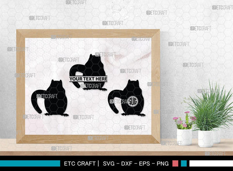 Chipmunk Monogram, Chipmunk Silhouette, Chipmunk SVG, Squirrel Svg, Squirrel Animal Svg, Spine Svg, SB00240 SVG ETC Craft 