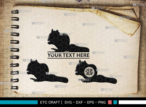 Chipmunk Monogram, Chipmunk Silhouette, Chipmunk SVG, Squirrel Svg, Squirrel Animal Svg, Spine Svg, SB00240 SVG ETC Craft 