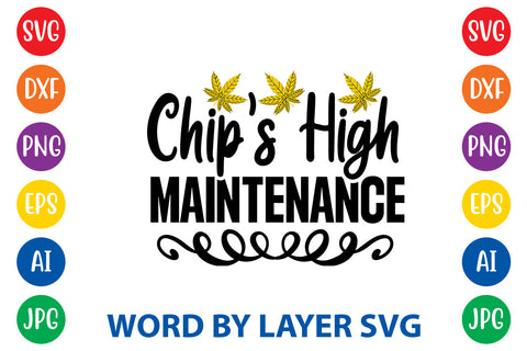 Chip's High Maintenance, Weed SVG Cut File SVG Rafiqul20606 