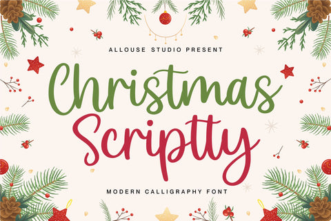 Chirstmas Scriptty Font Allouse.Studio 