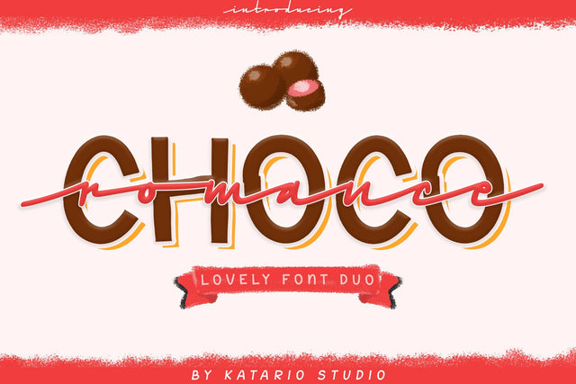 Choco Romance | Lovely Font Duo Font Katario Studio 