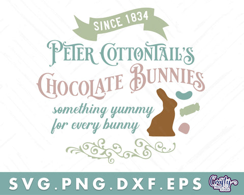 Chocolate Bunnies | Round Easter Svg | Door Hanger Svg SVG Crafty Mama Studios 
