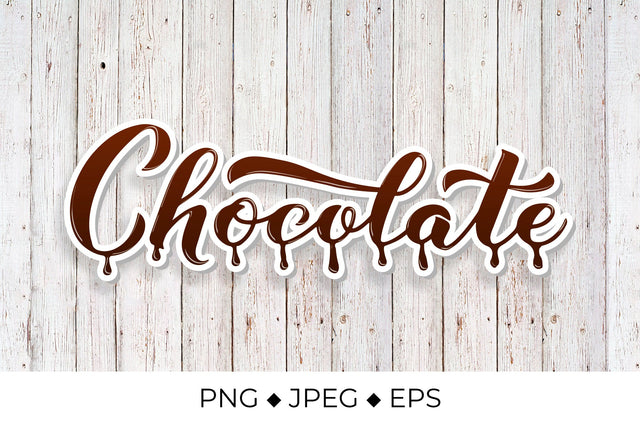 Chocolate calligraphy hand lettering Sublimation LaBelezoka 