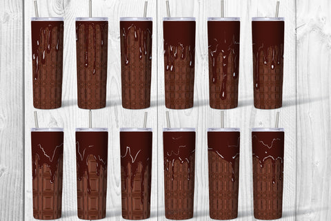 Chocolate drip png, Chocolate Skinny Tumbler wrap png Sublimation Natasha Prando 