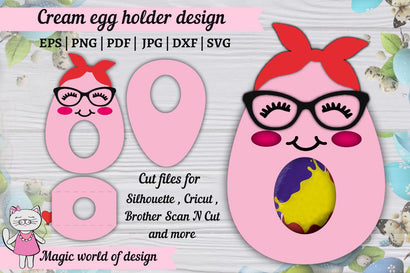 Chocolate egg holder svg, paper craft template svg SVG Magic world of design 