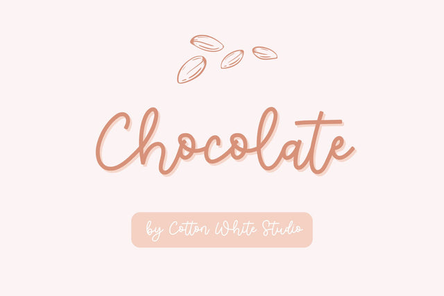 Chocolate Font Cotton White Studio 