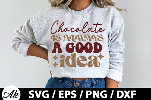 Chocolate is always a good idea Retro SVG SVG akazaddesign 