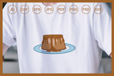 Chocolate jelly cake design illustration SVG Leamsign Studio 