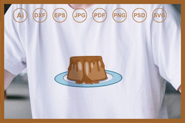 Chocolate jelly cake design illustration SVG Leamsign Studio 