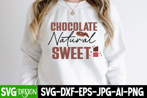 Chocolate Natural Sweet SVG Cut File, Chocolate SVG Cut File, Chocolate Sublimation Design SVG BlackCatsMedia 