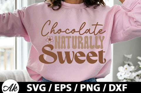 Chocolate naturally sweet Retro SVG SVG akazaddesign 