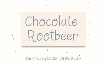 Chocolate Rootbeer Font Cotton White Studio 