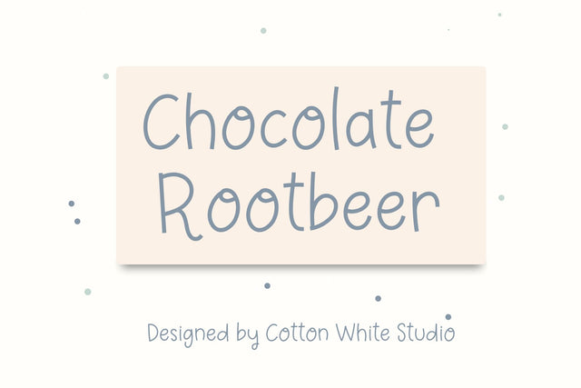 Chocolate Rootbeer Font Cotton White Studio 