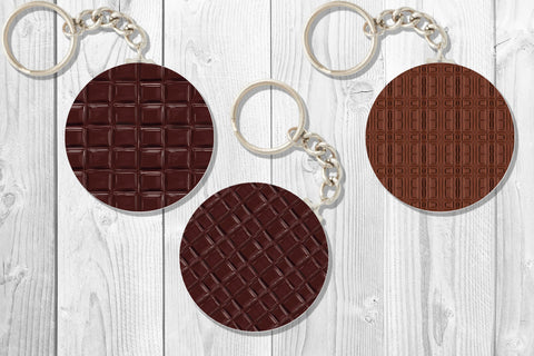 Chocolate round Keychain PNG designs Sublimation Natasha Prando 