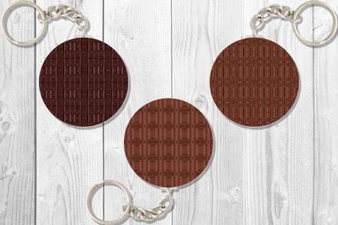 Chocolate round Keychain PNG designs Sublimation Natasha Prando 