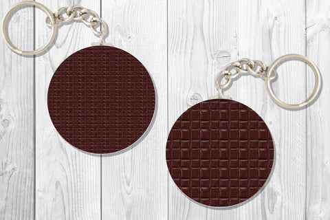 Chocolate round Keychain PNG designs Sublimation Natasha Prando 