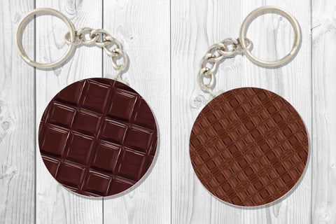 Chocolate round Keychain PNG designs Sublimation Natasha Prando 