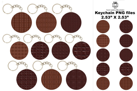Chocolate round Keychain PNG designs Sublimation Natasha Prando 