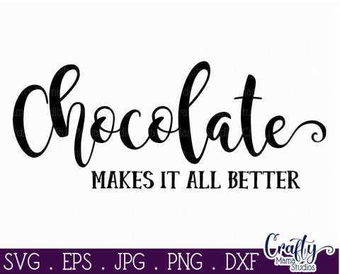 Chocolate Svg - Candy Bar - Chocolate Makes It All Better SVG Crafty Mama Studios 