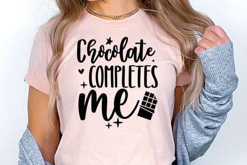 Chocolate SVG Design, Chocolate completes me SVG FiveStarCrafting 
