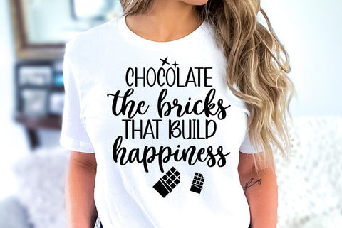 Chocolate SVG Design, Chocolate the bricks that build happiness SVG FiveStarCrafting 