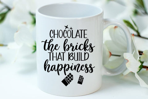 Chocolate SVG Design, Chocolate the bricks that build happiness SVG FiveStarCrafting 