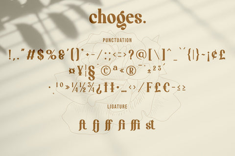 Choges Font Fallen Graphic Studio 