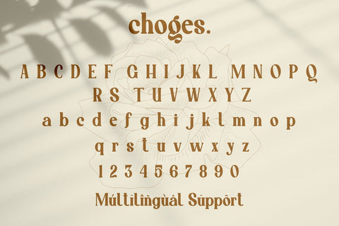 Choges Font Fallen Graphic Studio 