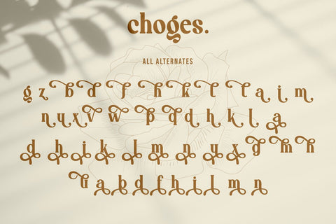 Choges Font Fallen Graphic Studio 