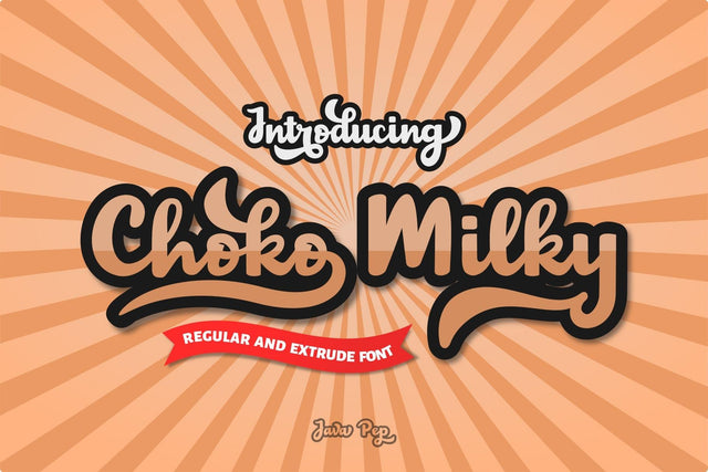 Choko Milky // fun and bold fonts Font Javapep 
