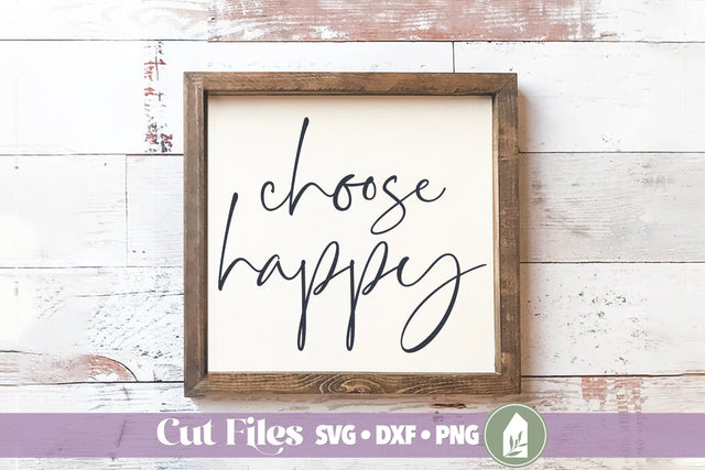 Choose Happy SVG, Family Home Sign SVG LilleJuniper 