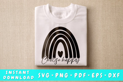 Choose Happy SVG, Inspirational Quote SVG SVG HappyDesignStudio 