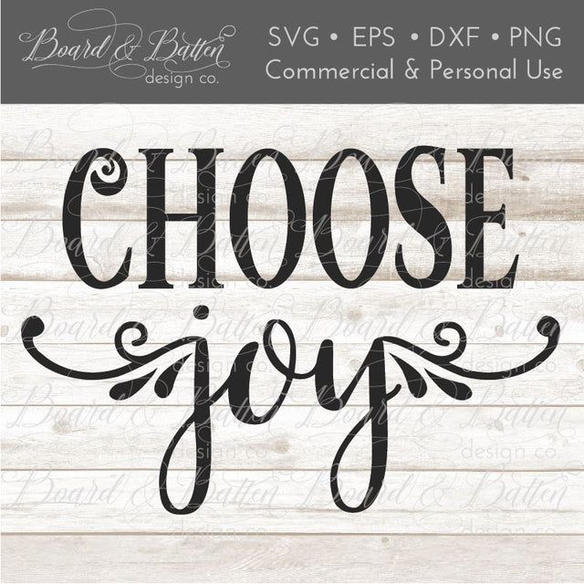 Choose Joy Floral SVG Board & Batten Design Co 