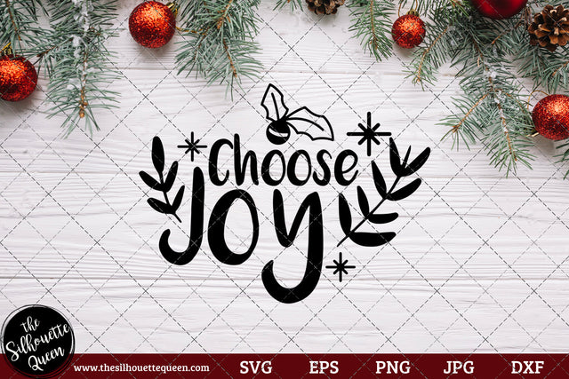 Choose Joy Saying SVG | Christmas SVG | Holiday SVG | Holiday Saying Jpg Eps Dxf Png Cut File for Cricut Clipart Silhouette SVG Loveleen Kaur 