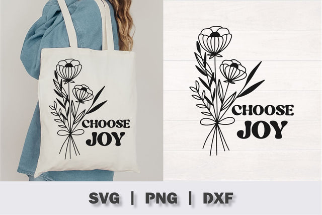 Choose Joy Wildflowers SVG, Inspirational SVG SVG Ollive Studio 