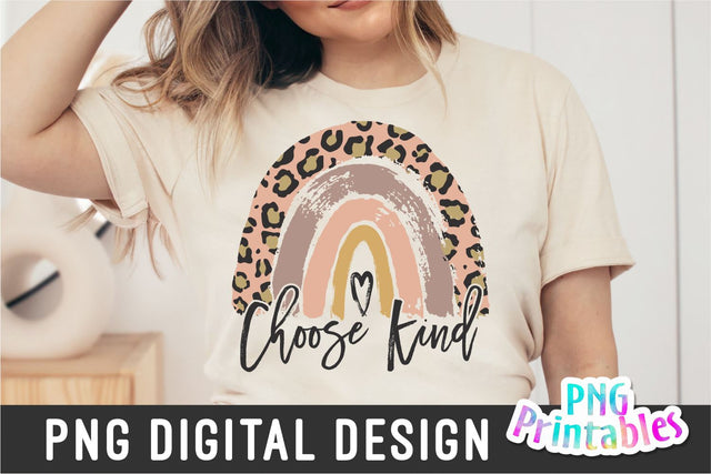 Choose Kind png - Kind png - Print File - Sublimation Design - Inspirational png - Rainbow png - Digital Download Sublimation Svg Cuttables 