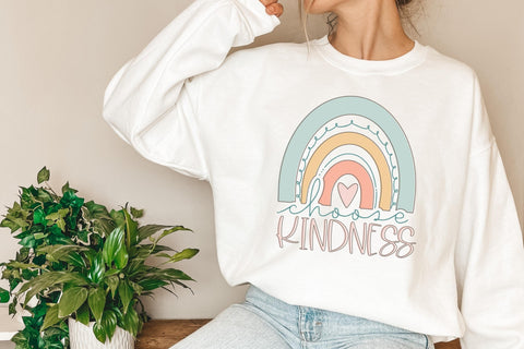 Choose Kindness SVG, Boho Rainbow Kindness SVG SVG Designing Digitals 